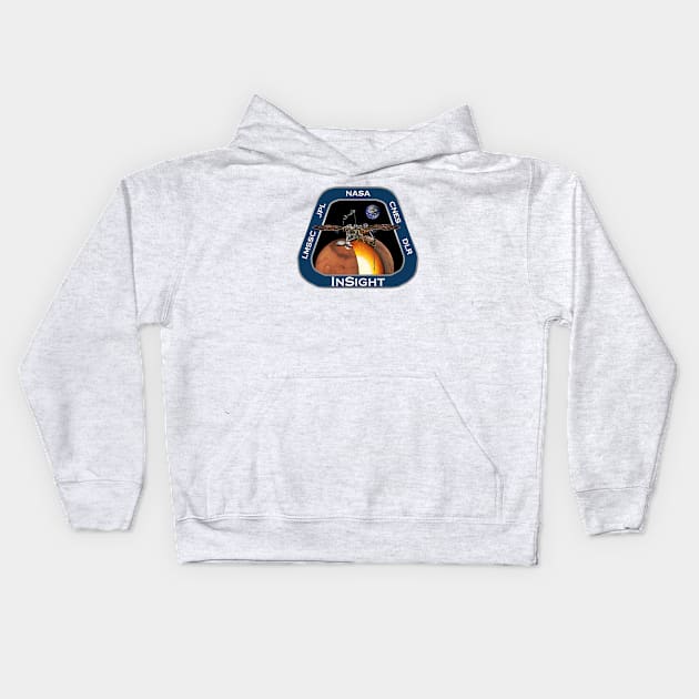 Mars InSight mission patch Kids Hoodie by sithluke